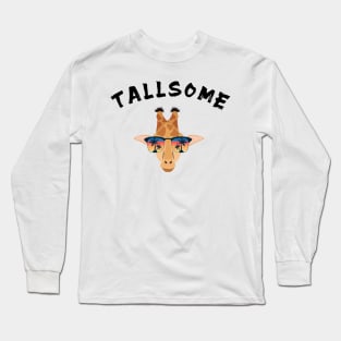 Tallsome with Cartoon Giraffe and Retro sunset sunglasses Long Sleeve T-Shirt